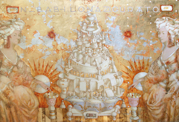 Новый вавилонский зиккурат, 110x190, 2011 